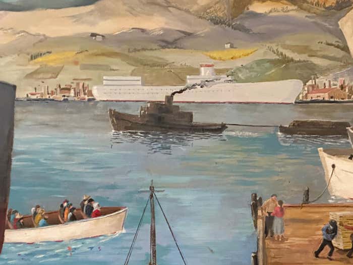 “Harbor Stories: The Pulse of Pier 12” Continuous Narrative Acrylic Painting