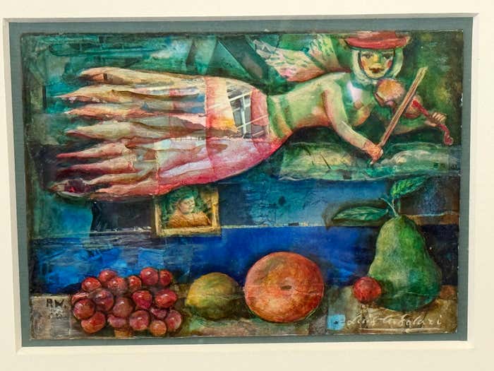 "The Angel of Music " Modern Surrealist Oil Painting by Luis Alberto Solari