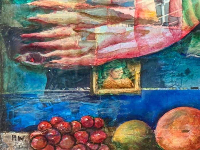 "The Angel of Music " Modern Surrealist Oil Painting by Luis Alberto Solari