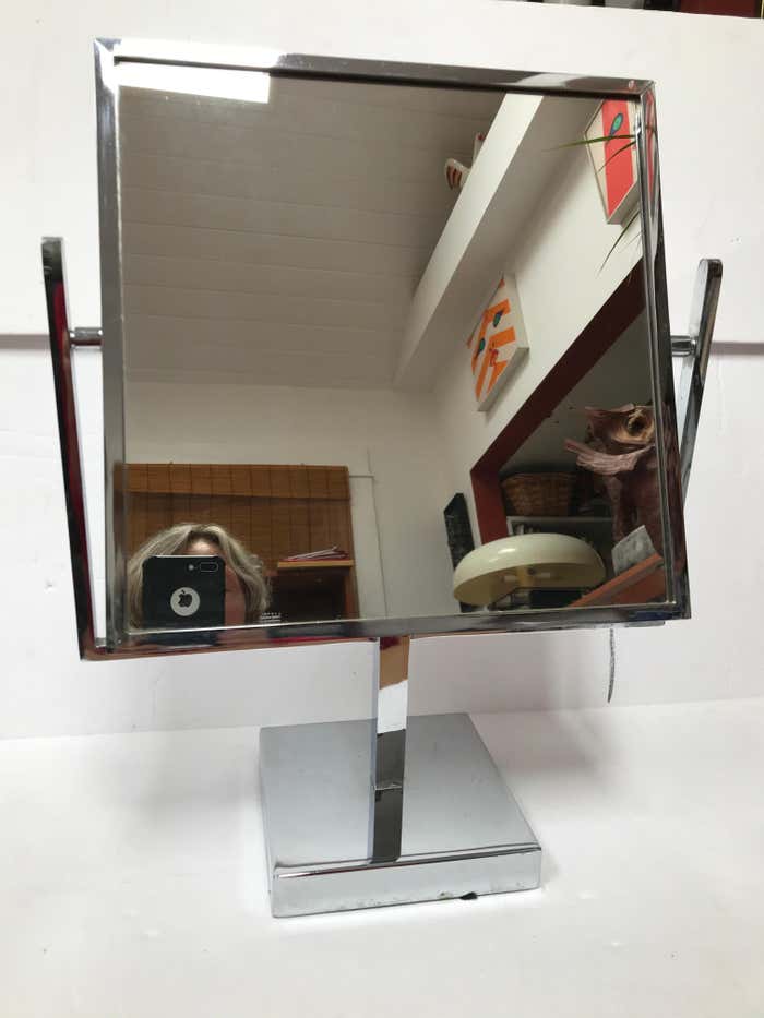 Double Sided Chrome Vanity Mirror by Charles Hollis Jones
