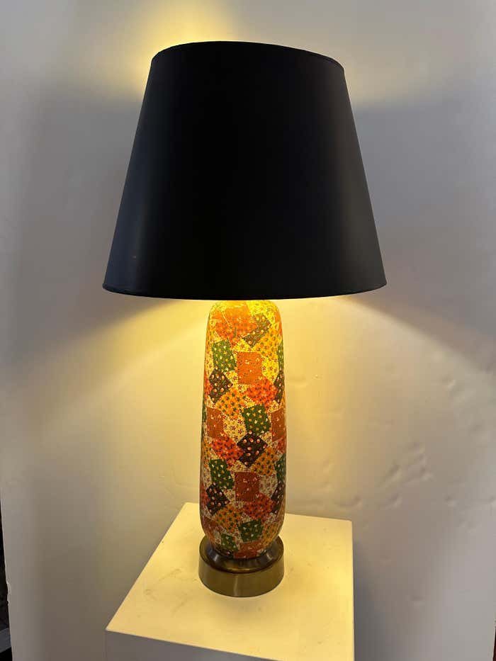 Pair of Midcentury Patchwork Table Lamps