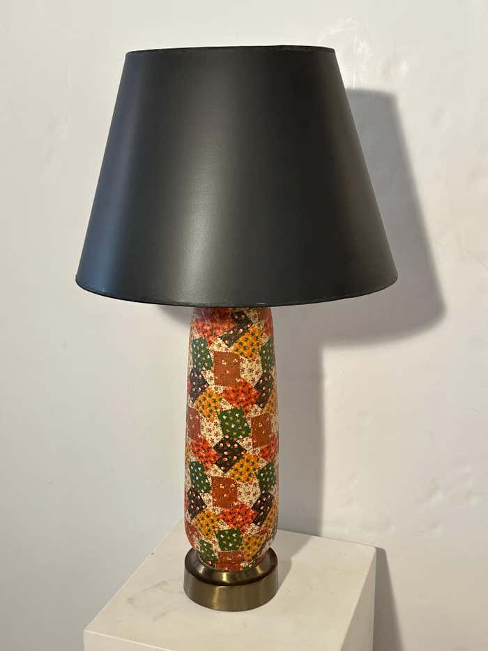 Pair of Midcentury Patchwork Table Lamps