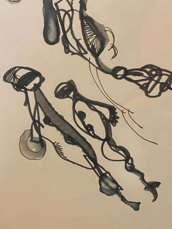 Ink drawing by Californian artist Michael Dormer