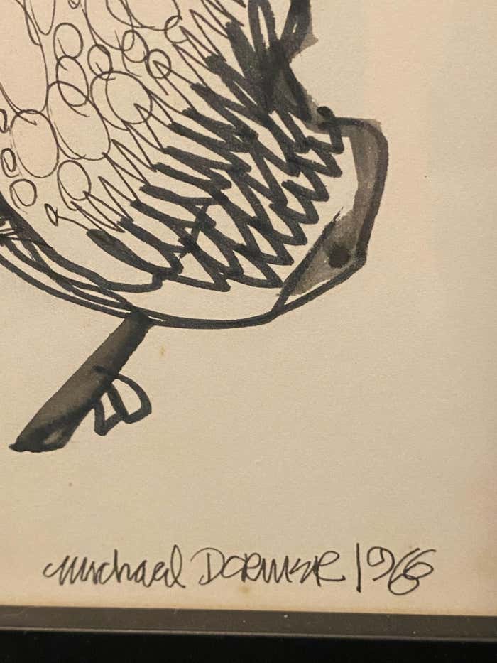 Ink drawing by Californian artist Michael Dormer