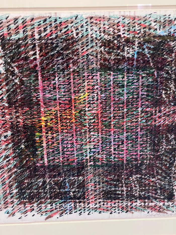 Optical Pastel Pencil Expressionist Abstract