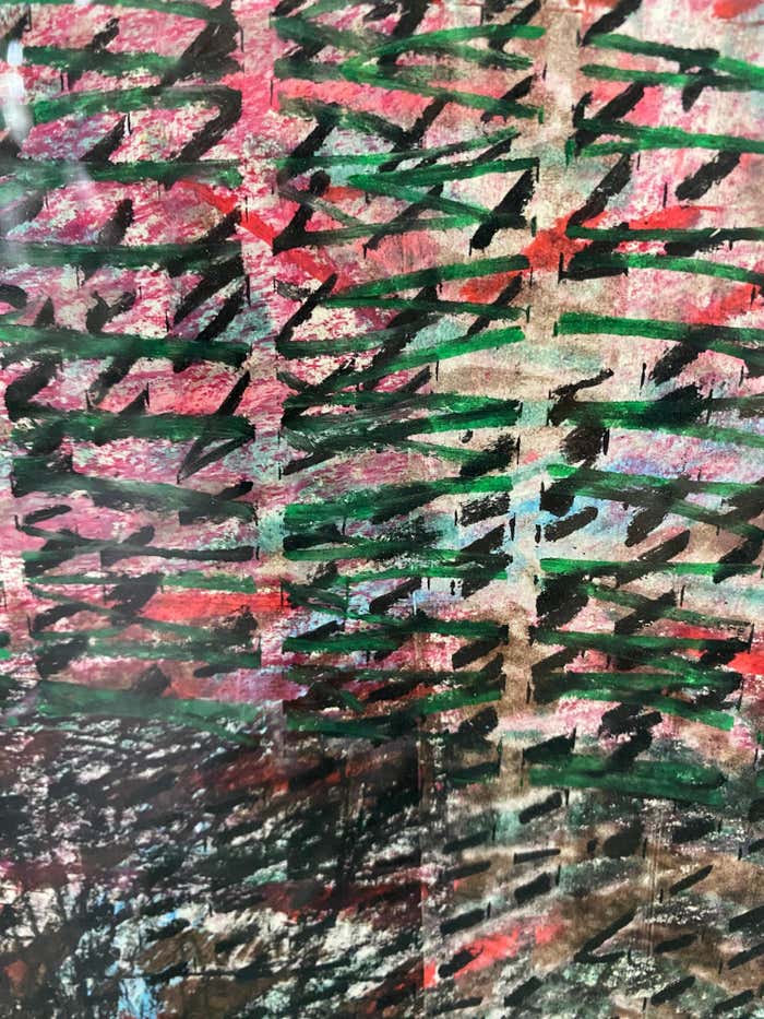 Optical Pastel Pencil Expressionist Abstract