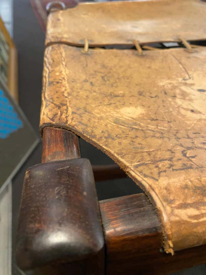 Midcentury Brazilian Rosewood and Leather Stool