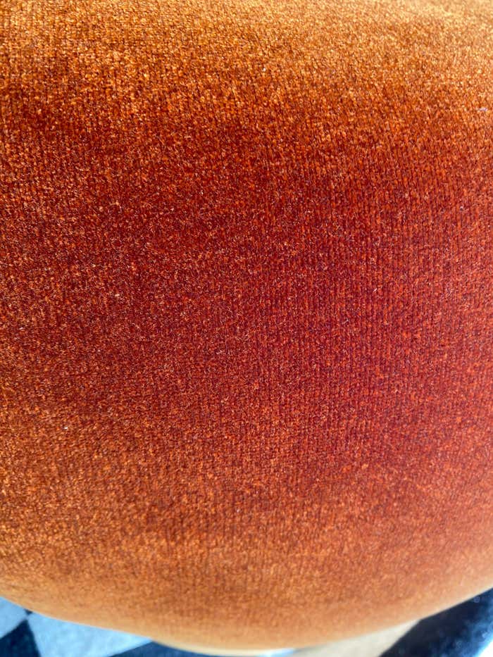Contemporary Velvet Brick Ottoman