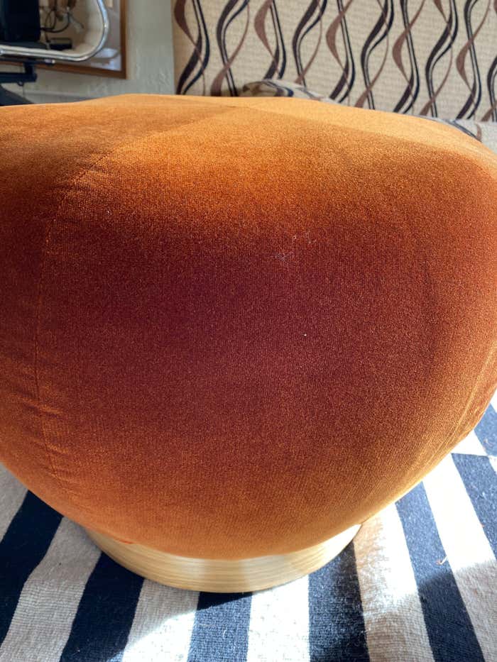 Contemporary Velvet Brick Ottoman