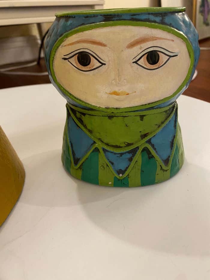 Pair of Capistrano Mexican Folk Art Sculptures Attributed to Gemma Taccogna