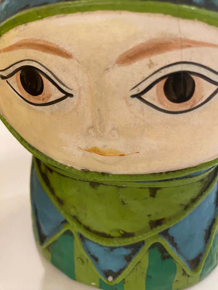 Pair of Capistrano Mexican Folk Art Sculptures Attributed to Gemma Taccogna