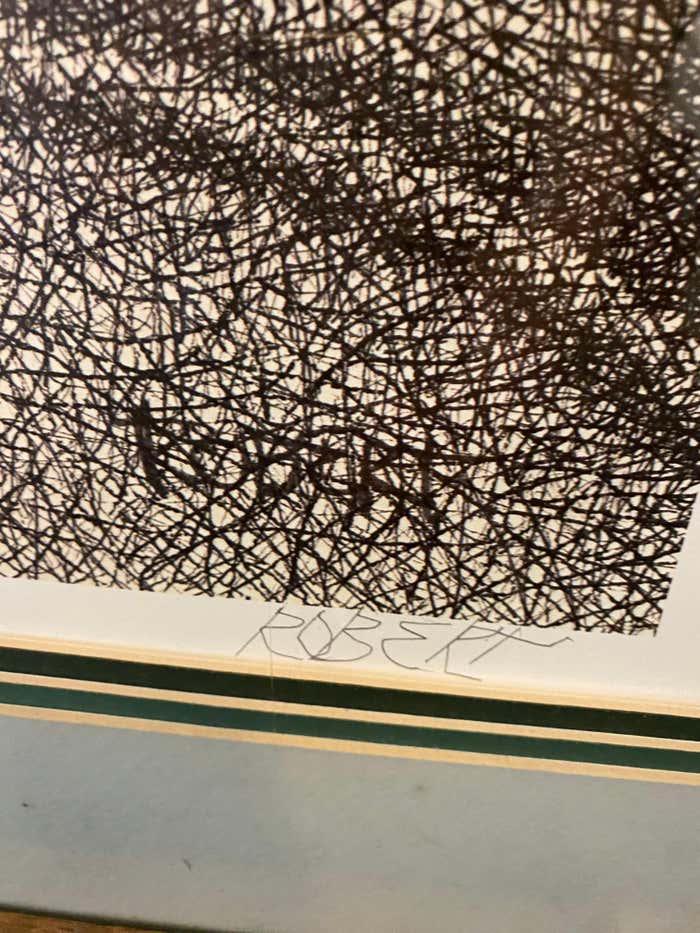 "Under the Veil" Midcentury Portrait Lithograph by Robert