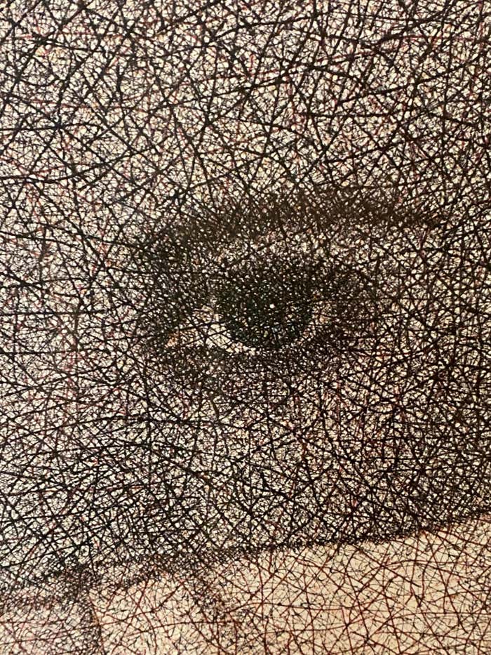 "Under the Veil" Midcentury Portrait Lithograph by Robert