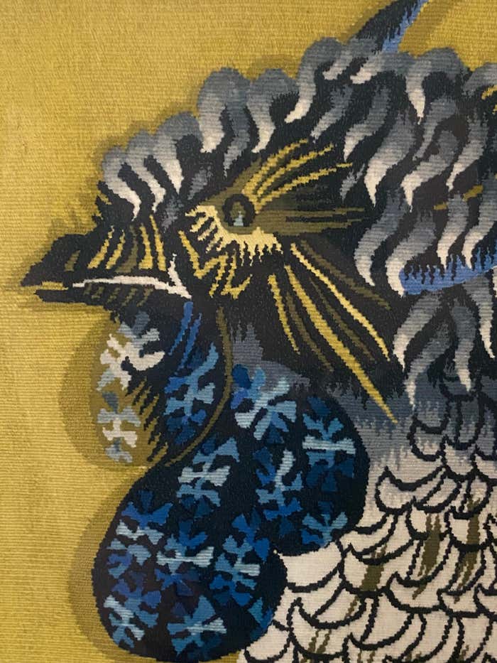"The Fishing Rooster" Tapestry by Jean Lurçat