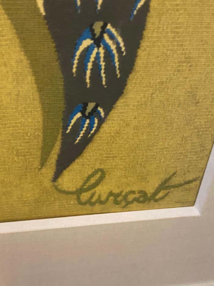 "The Fishing Rooster" Tapestry by Jean Lurçat