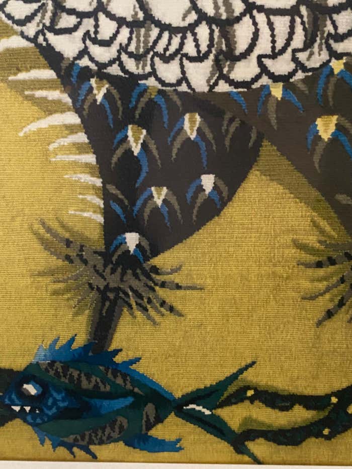 "The Fishing Rooster" Tapestry by Jean Lurçat