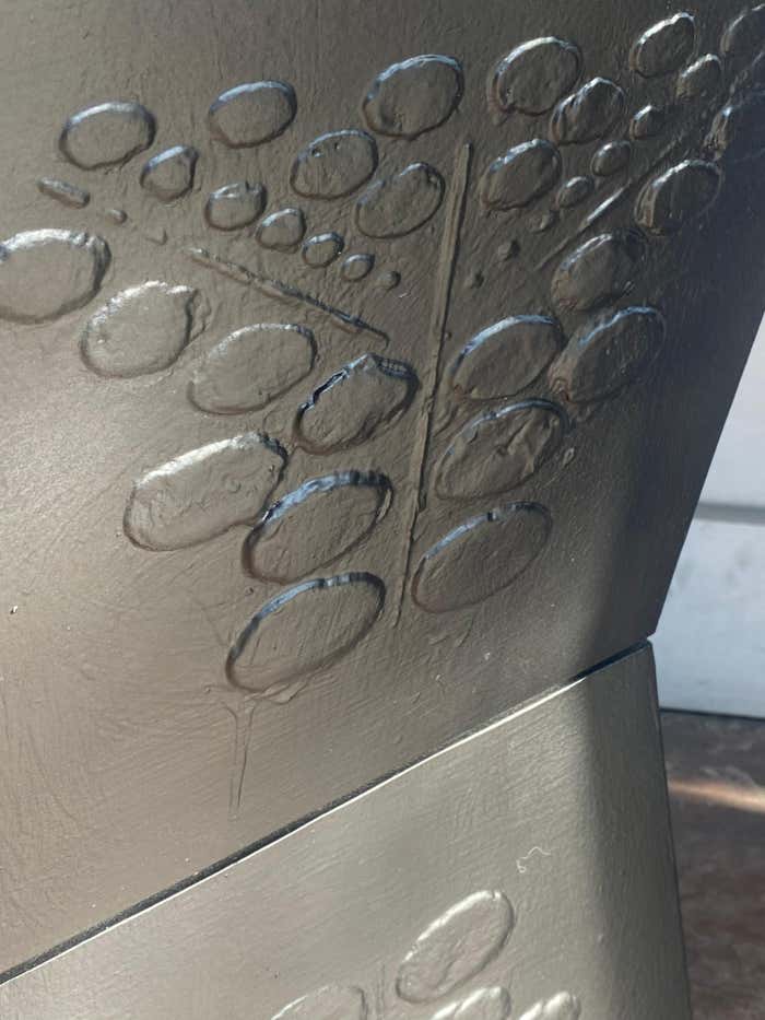 Low Black Geometric Pedestal