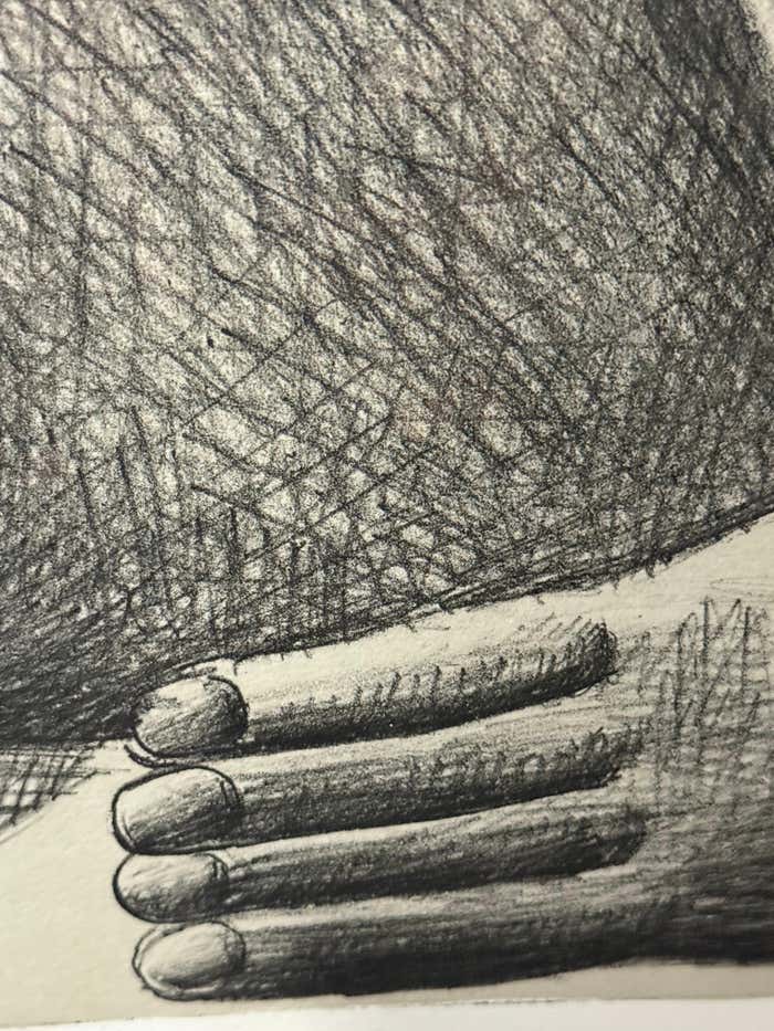 "Kopffüßler mit einer Wunde (Head-Footer with a Wound)" Lithograph by Horst Ante