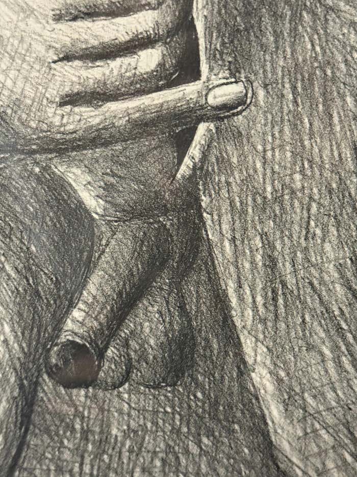 "Kopffüßler mit einer Wunde (Head-Footer with a Wound)" Lithograph by Horst Ante