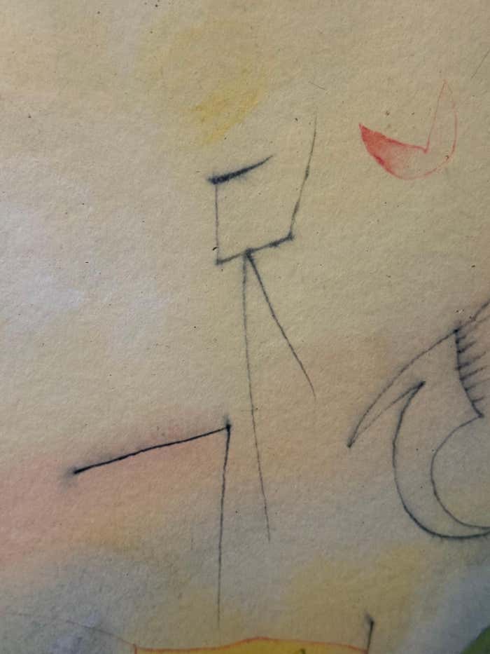 "Summer" Surrealist Watercolor in the style of Paul Klee