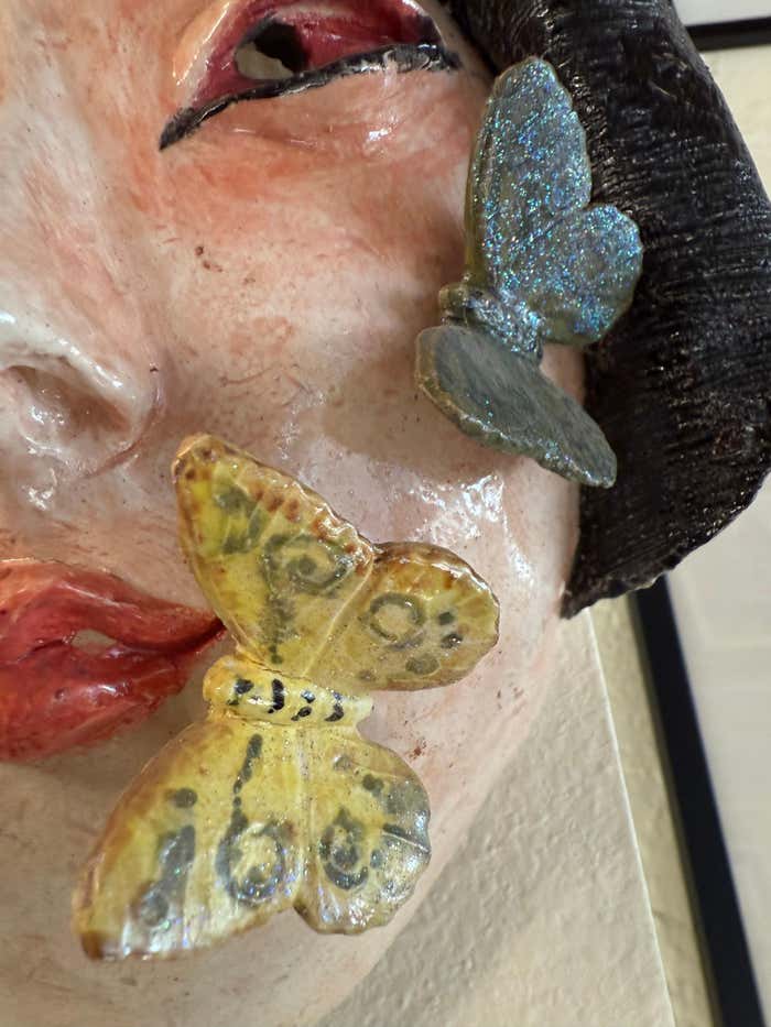 "Butterfly Geisha" Art Deco Ceramic Mask