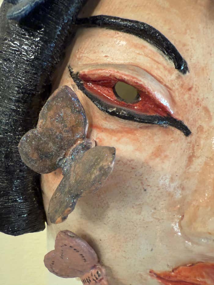 "Butterfly Geisha" Art Deco Ceramic Mask