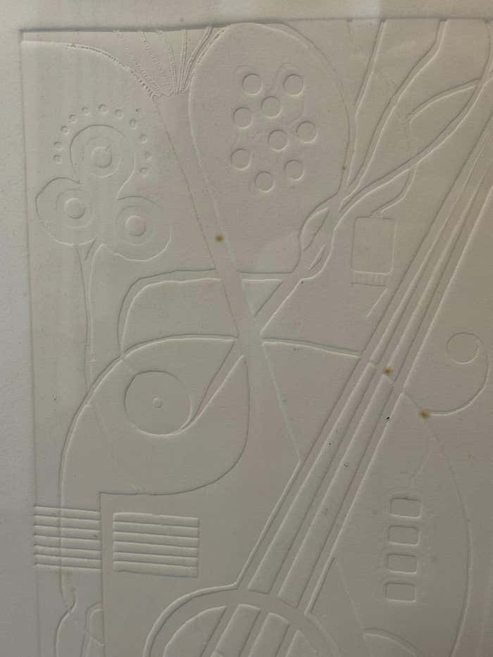 Large Embeded Rusty Geometric Abstract by Eva Koloswary