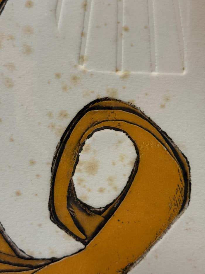 Large Embeded Rusty Geometric Abstract by Eva Koloswary