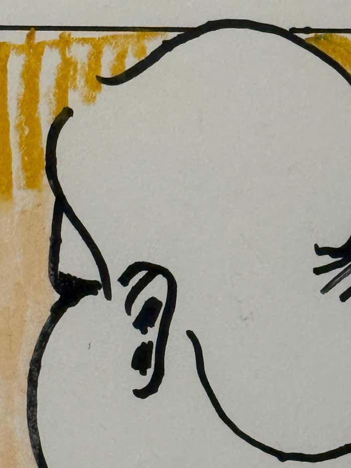 Pastel And Ink Portrait of A Woman Looking Away .by BW. Tishel