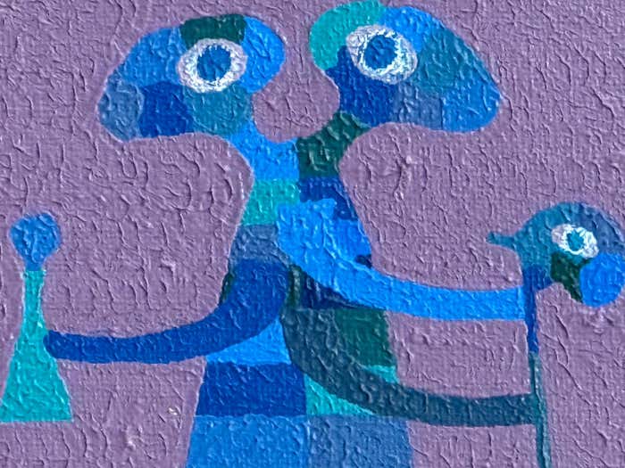 "Three Worlds", Post-Modern Acrylic Painting by Stanley Donald Tschopp