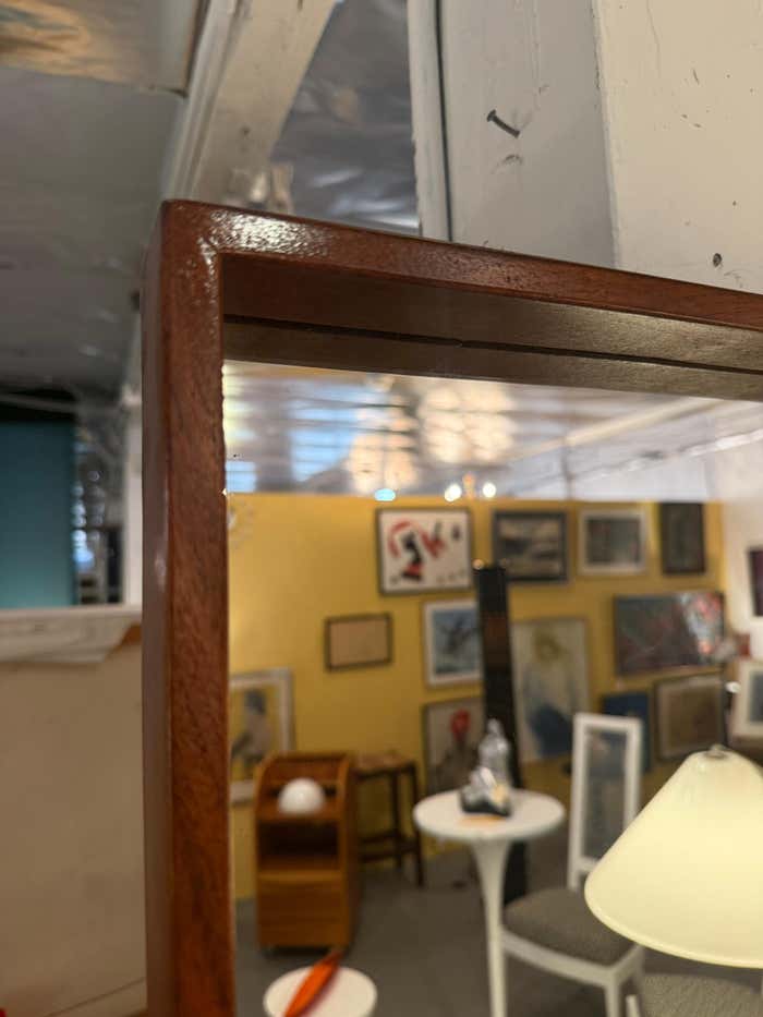 Midcentury Swedish Walnut Mirror by DUX