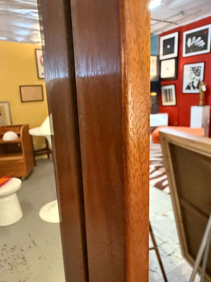 Midcentury Swedish Walnut Mirror by DUX