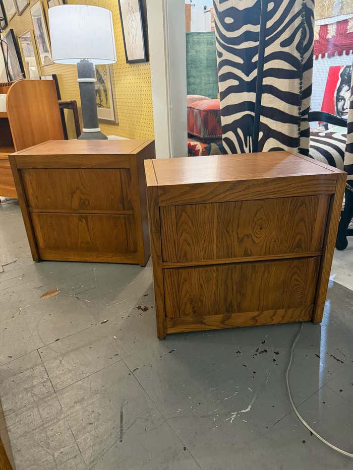 Pair of Midcentury Walnut Nightstands, from Huxley collection by Thomasville