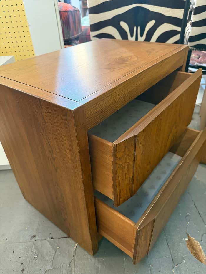 Pair of Midcentury Walnut Nightstands, from Huxley collection by Thomasville