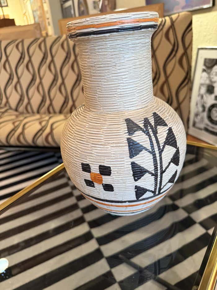 Hand-Painted Bertel House Ceramic Vase – Made in Italy