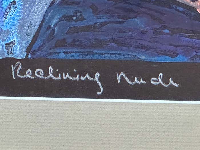 "Reclining Nude" Fauvist Oil