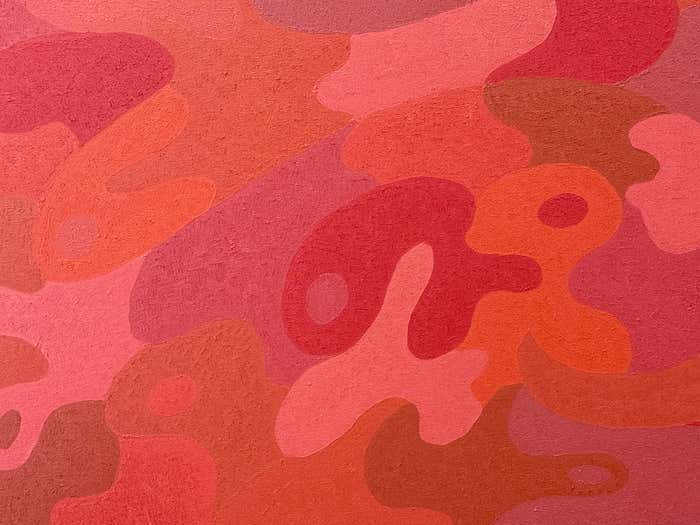 Orange Abstract Acrylic Painting by Stanley Donald Tschopp