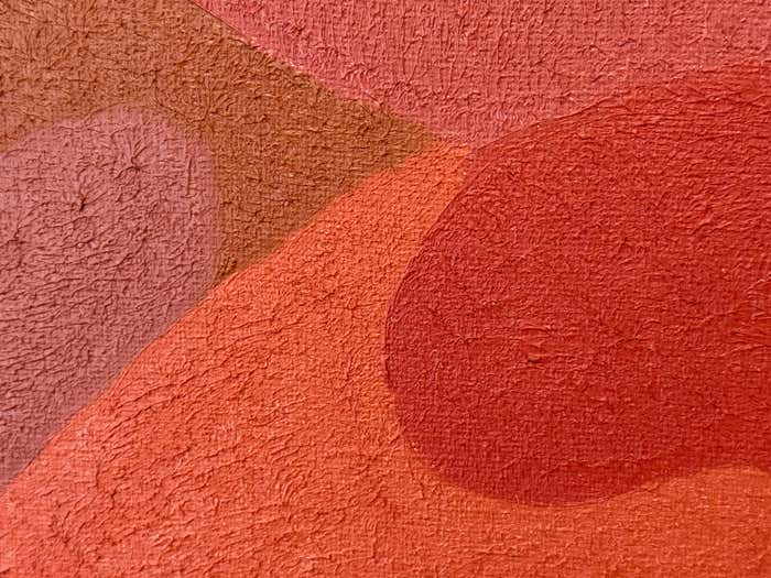 Orange Abstract Acrylic Painting by Stanley Donald Tschopp