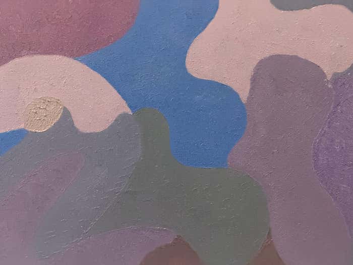 Purple Abstract Acrylic Painting by Stanley Donald Tschopp