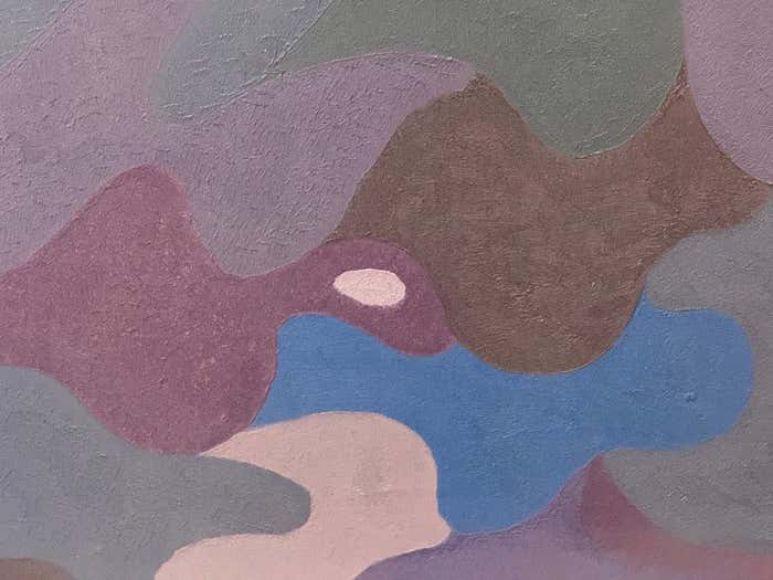 Purple Abstract Acrylic Painting by Stanley Donald Tschopp