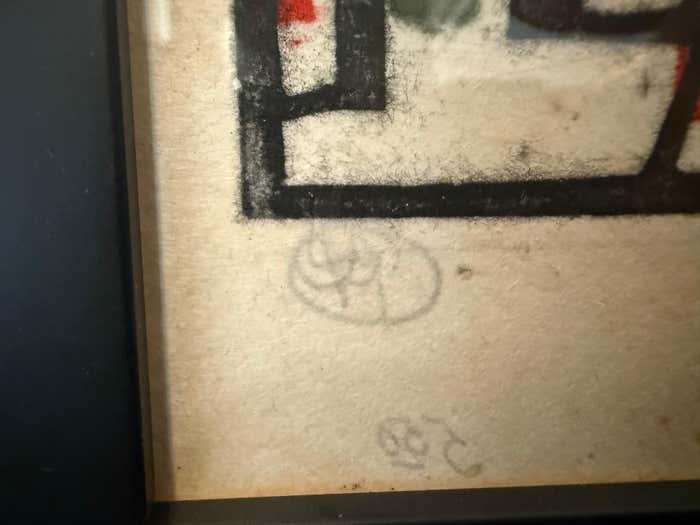 "Liquor Bottles", Midcentury Small Pastel by Richard Proctor