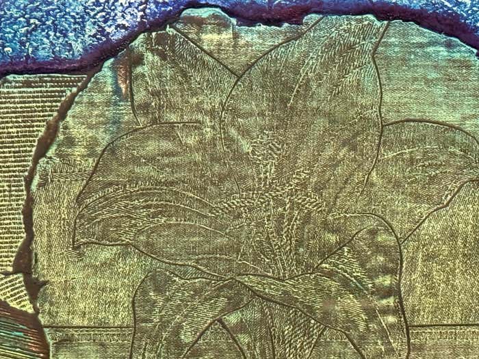 Surrealist Green Acrylic Abstract by Beckford Young