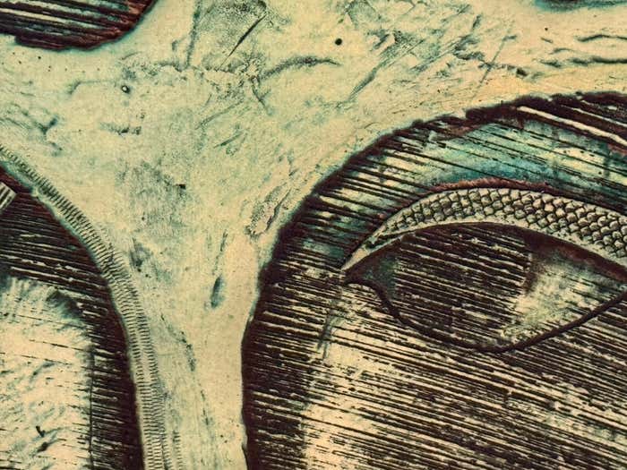 Surrealist Green Acrylic Abstract by Beckford Young