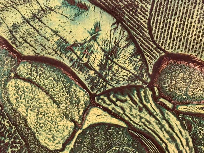 Surrealist Green Acrylic Abstract by Beckford Young