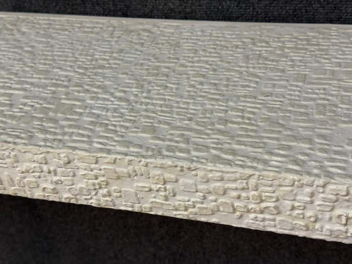 Modern Narrow Textured Plaster Console Table in the Style of Karl Springer