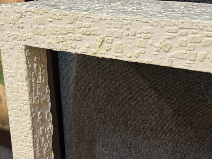 Modern Narrow Textured Plaster Console Table in the Style of Karl Springer