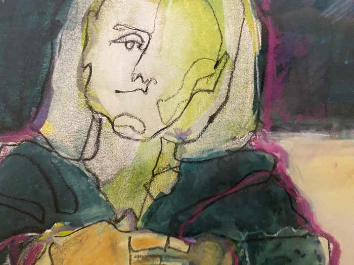 Portrait Watercolor by Judy Pike
