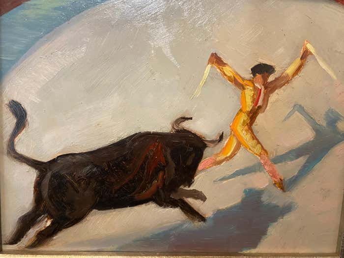 "Corrida" Oil on Board by Buckley MacGurrin