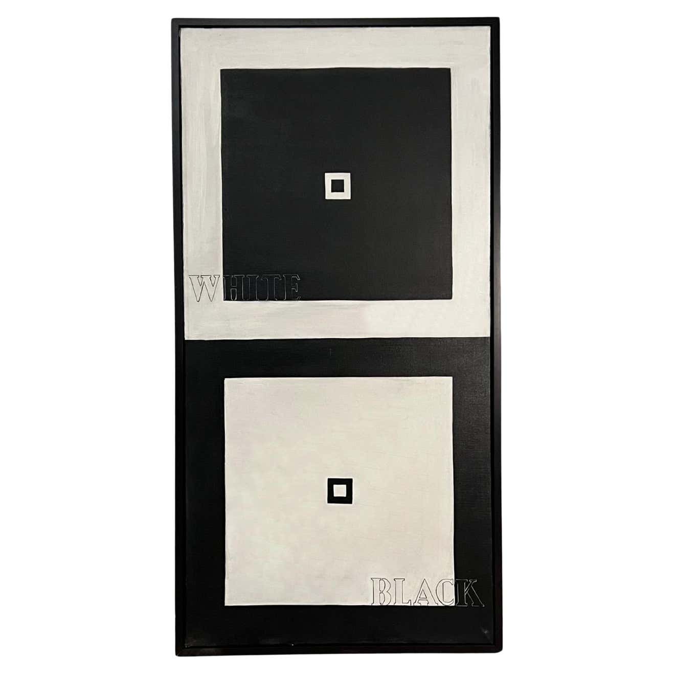 "Black on White on Black on White" Oil on Canvas by David Segel