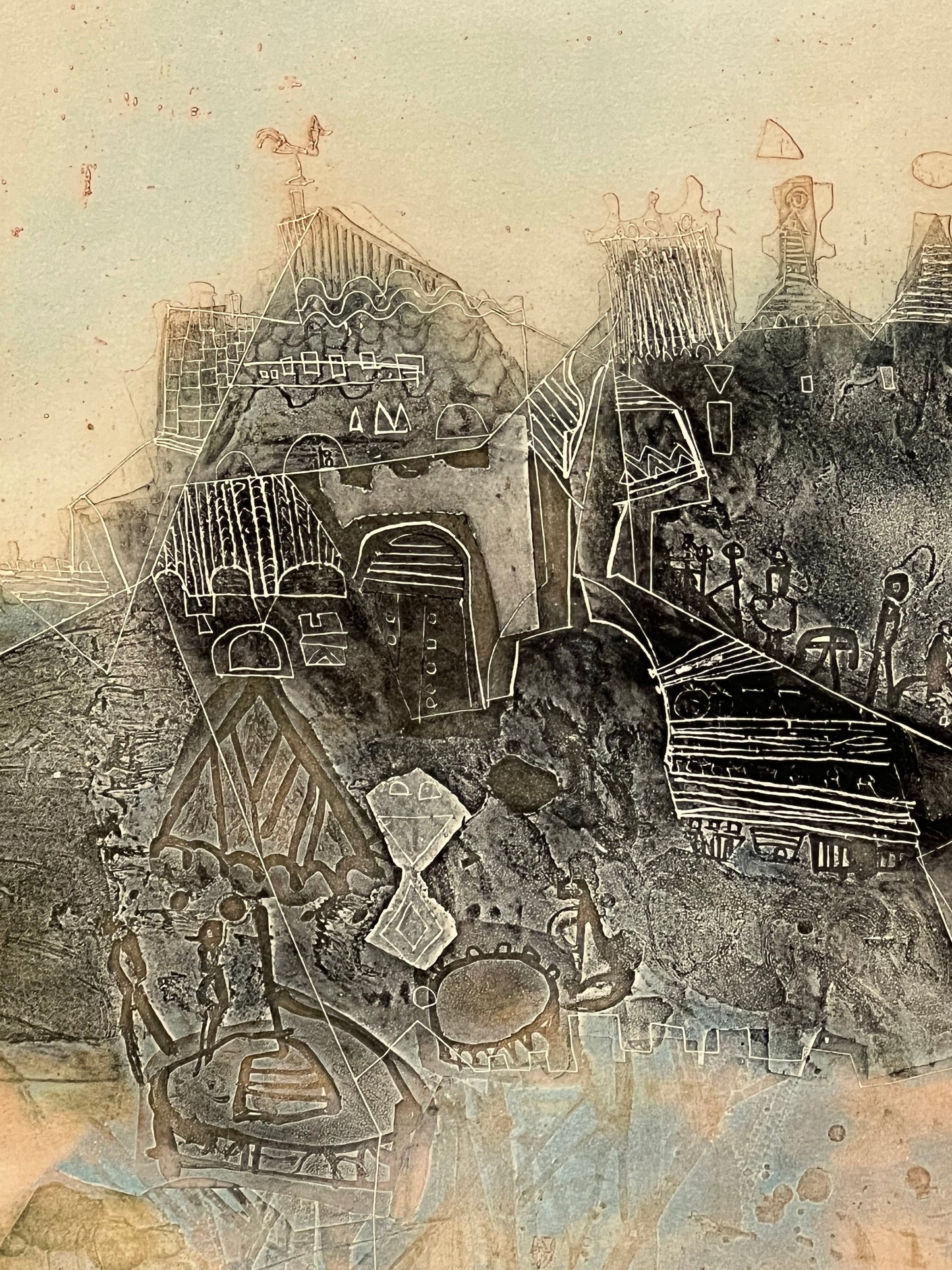 "Ciel Transparent" Etching by Shoichi Hasegawa 1970s